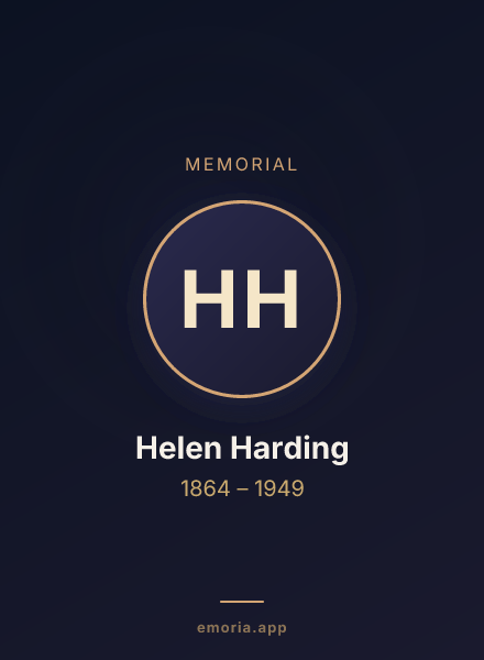 Memorial portrait of Helen Harding