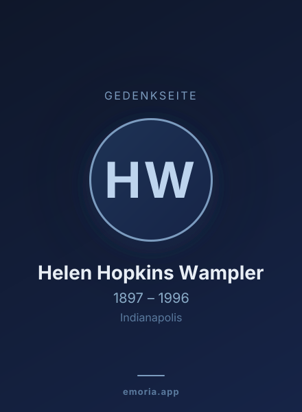Gedenkportrait von Helen Hopkins Wampler