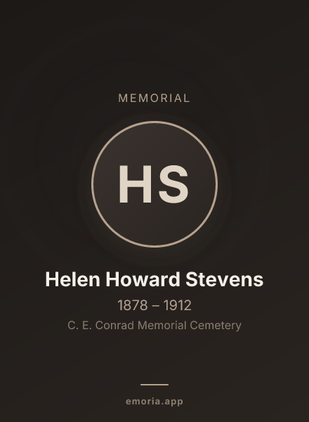 Memorial portrait of Helen Howard Stevens