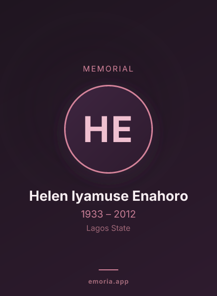 Memorial portrait of Helen Iyamuse Enahoro