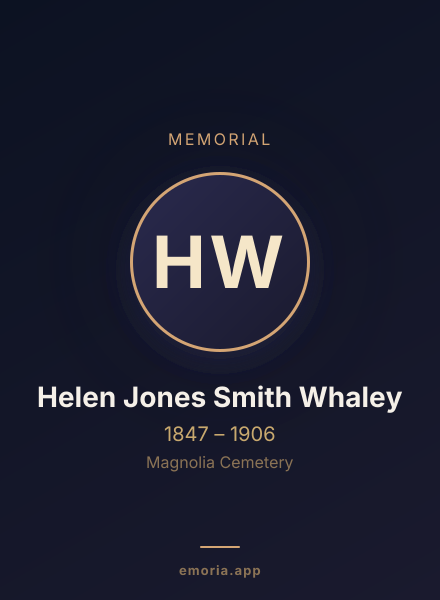 Memorial portrait of Helen Jones Smith Whaley