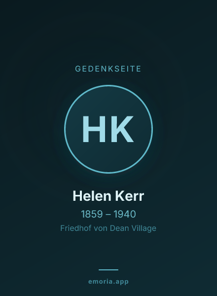 Gedenkportrait von Helen Kerr