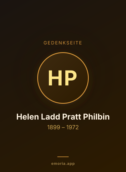 Gedenkportrait von Helen Ladd Pratt Philbin