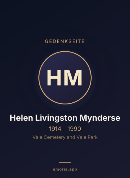 Gedenkportrait von Helen Livingston Mynderse