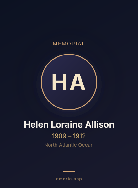 Memorial portrait of Helen Loraine Allison