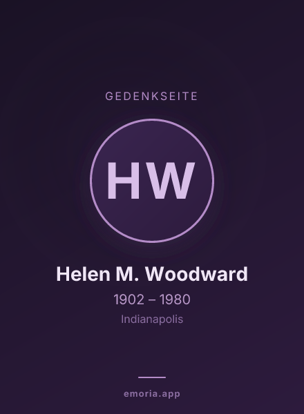 Gedenkportrait von Helen M. Woodward