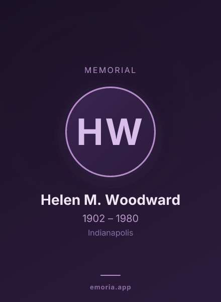 Memorial portrait of Helen M. Woodward