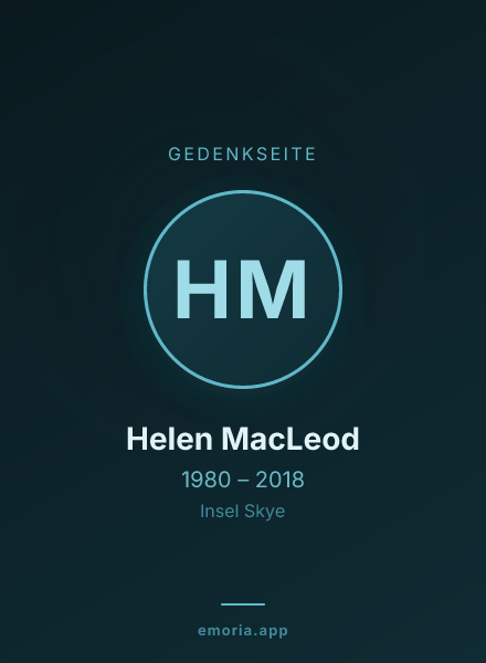 Gedenkportrait von Helen MacLeod