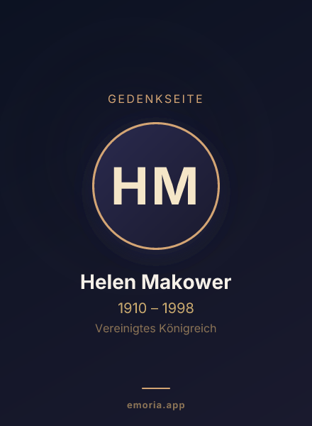 Gedenkportrait von Helen Makower