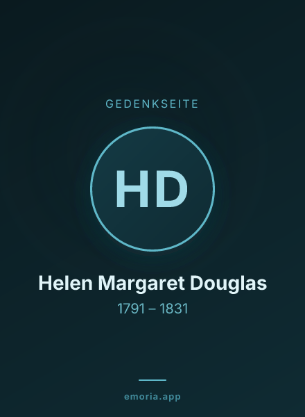 Gedenkportrait von Helen Margaret Douglas
