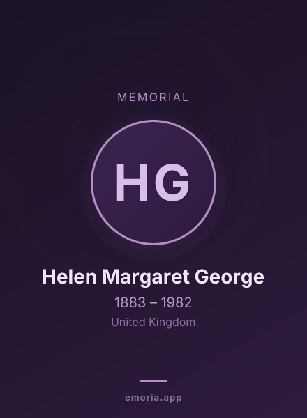Memorial portrait of Helen Margaret George