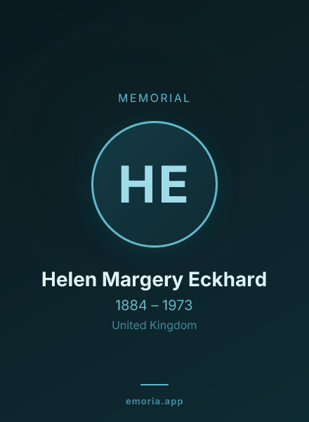 Memorial portrait of Helen Margery Eckhard