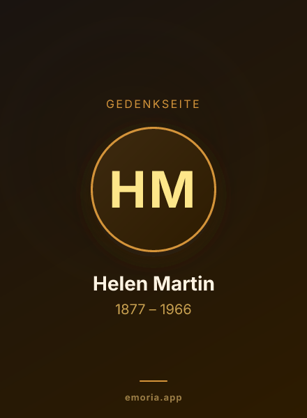 Gedenkportrait von Helen Martin