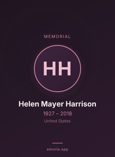 Memorial portrait of Helen Mayer Harrison