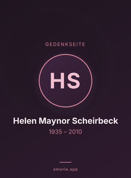 Gedenkportrait von Helen Maynor Scheirbeck