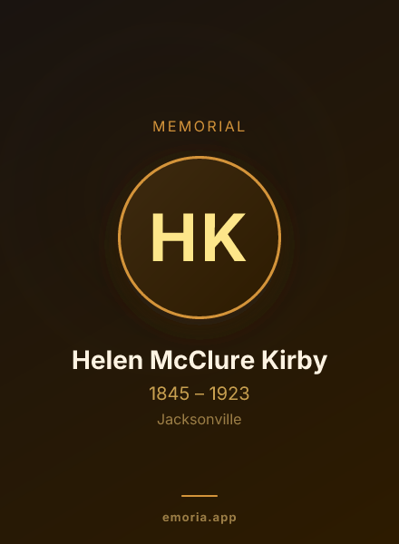 Memorial portrait of Helen McClure Kirby