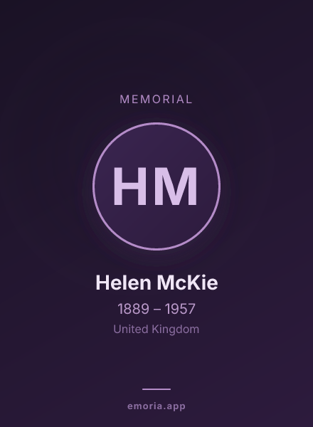 Memorial portrait of Helen McKie