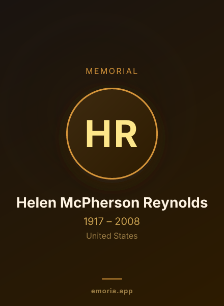 Memorial portrait of Helen McPherson Reynolds