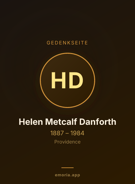 Gedenkportrait von Helen Metcalf Danforth