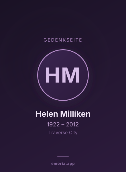 Gedenkportrait von Helen Milliken