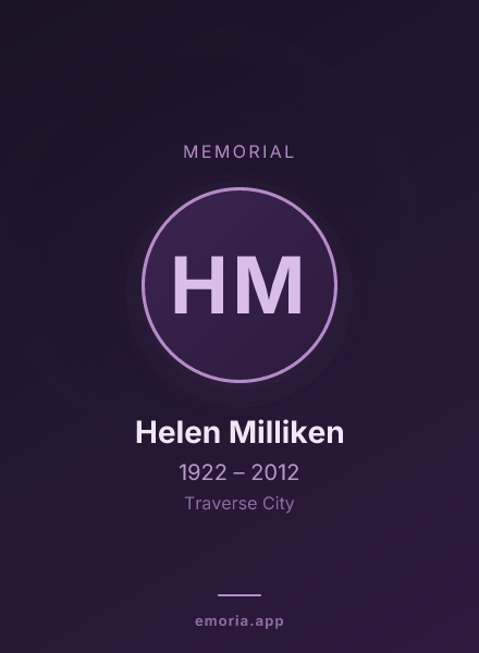 Memorial portrait of Helen Milliken