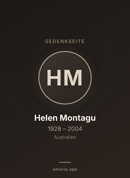 Gedenkportrait von Helen Montagu
