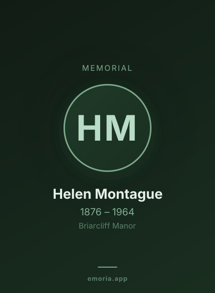 Memorial portrait of Helen Montague