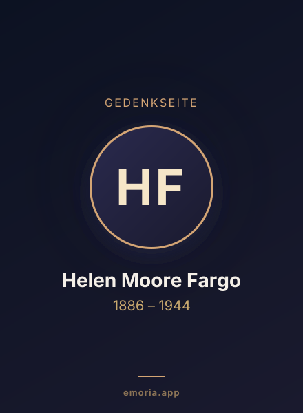Gedenkportrait von Helen Moore Fargo
