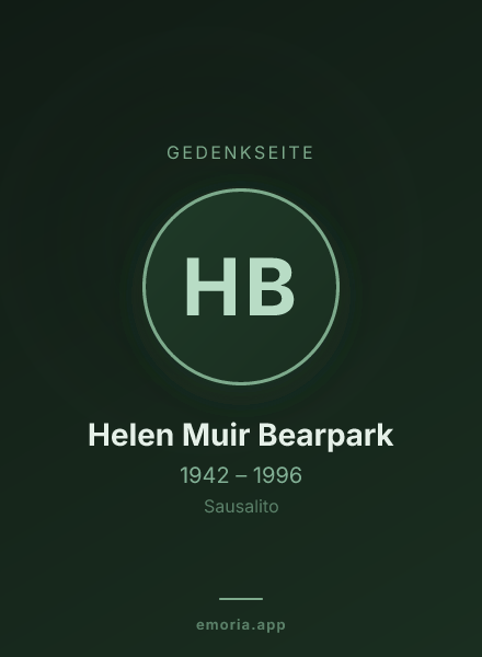 Gedenkportrait von Helen Muir Bearpark
