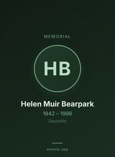 Memorial portrait of Helen Muir Bearpark
