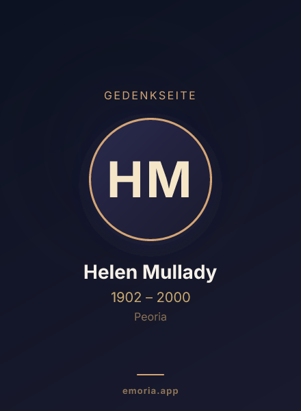 Gedenkportrait von Helen Mullady
