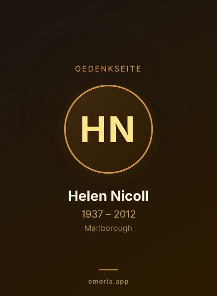 Gedenkportrait von Helen Nicoll