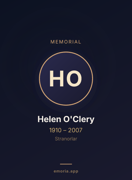 Memorial portrait of Helen O'Clery