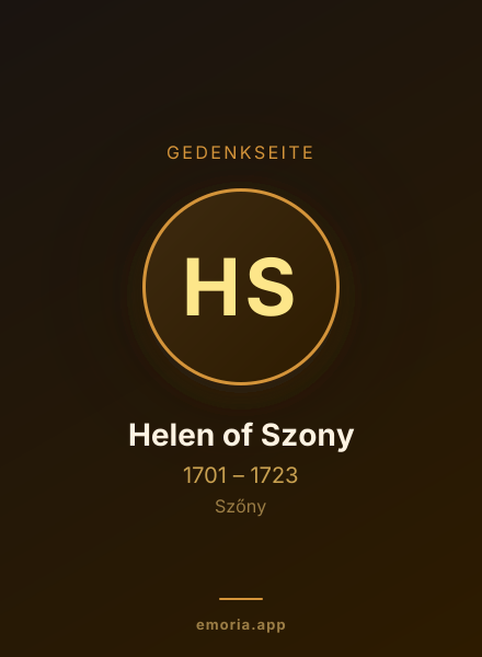 Gedenkportrait von Helen of Szony