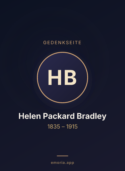Gedenkportrait von Helen Packard Bradley