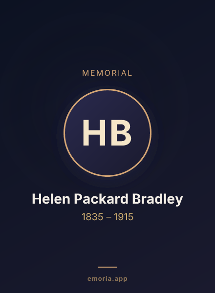 Memorial portrait of Helen Packard Bradley