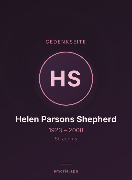 Gedenkportrait von Helen Parsons Shepherd