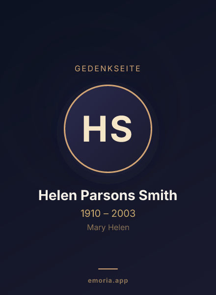 Gedenkportrait von Helen Parsons Smith