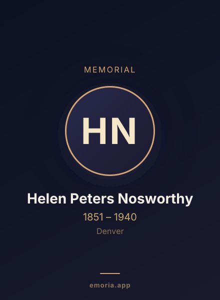 Memorial portrait of Helen Peters Nosworthy