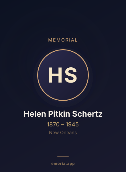 Memorial portrait of Helen Pitkin Schertz