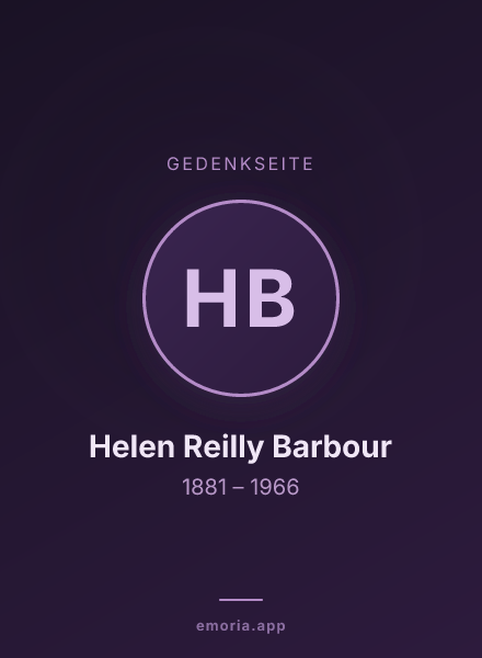 Gedenkportrait von Helen Reilly Barbour