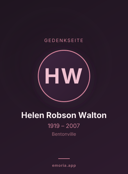 Gedenkportrait von Helen Robson Walton