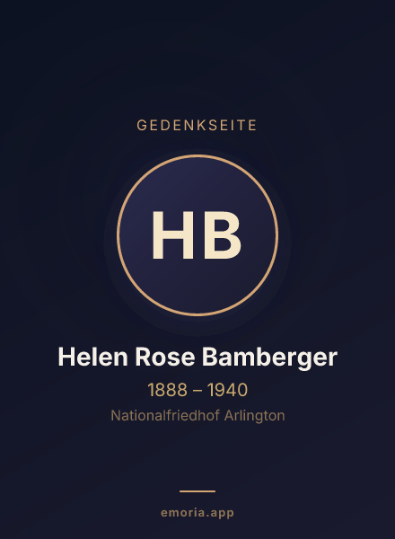 Gedenkportrait von Helen Rose Bamberger