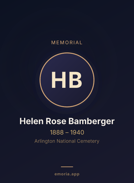 Memorial portrait of Helen Rose Bamberger