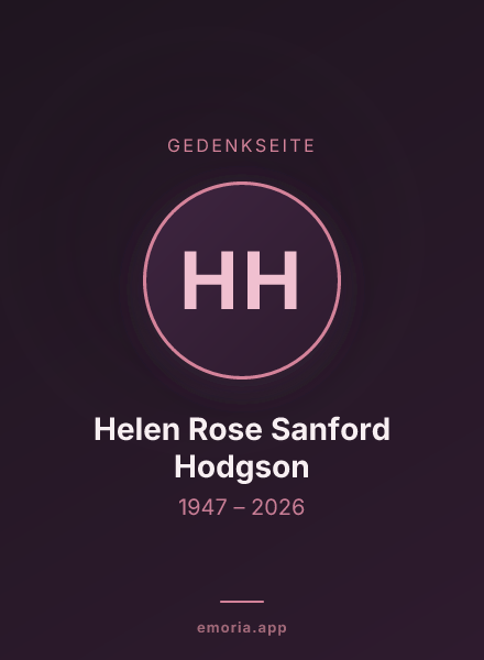 Gedenkportrait von Helen Rose Sanford Hodgson