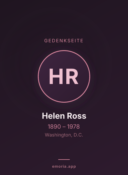 Gedenkportrait von Helen Ross