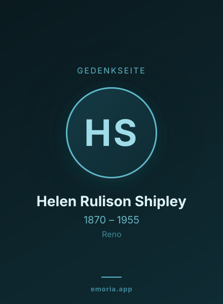 Gedenkportrait von Helen Rulison Shipley