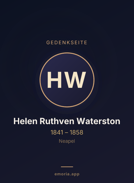 Gedenkportrait von Helen Ruthven Waterston