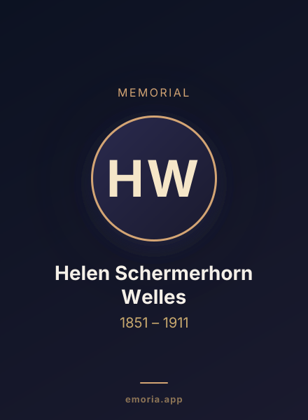 Memorial portrait of Helen Schermerhorn Welles