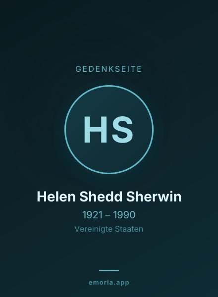Gedenkportrait von Helen Shedd Sherwin